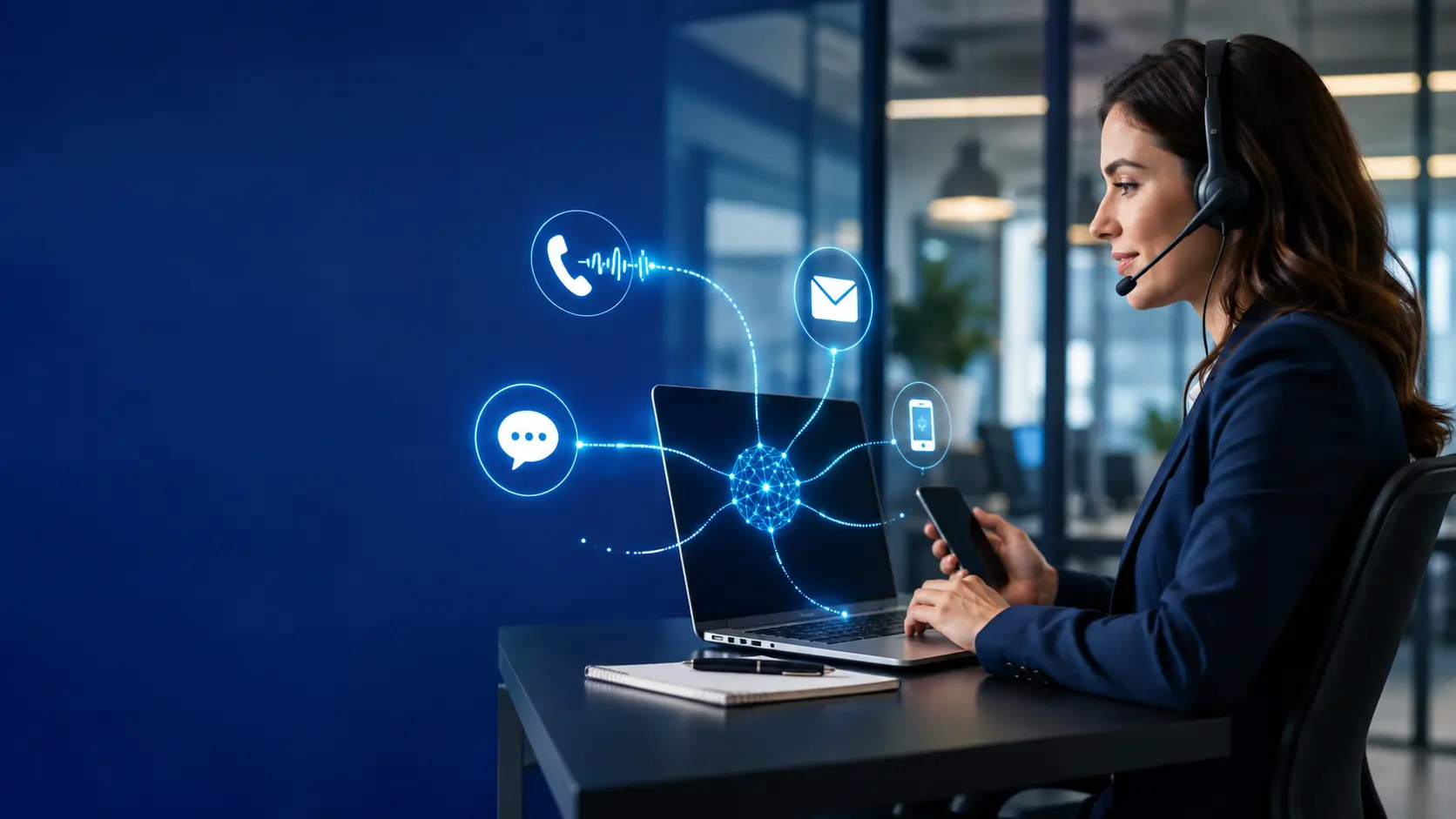 AI customer service agent handling routine business enquiries