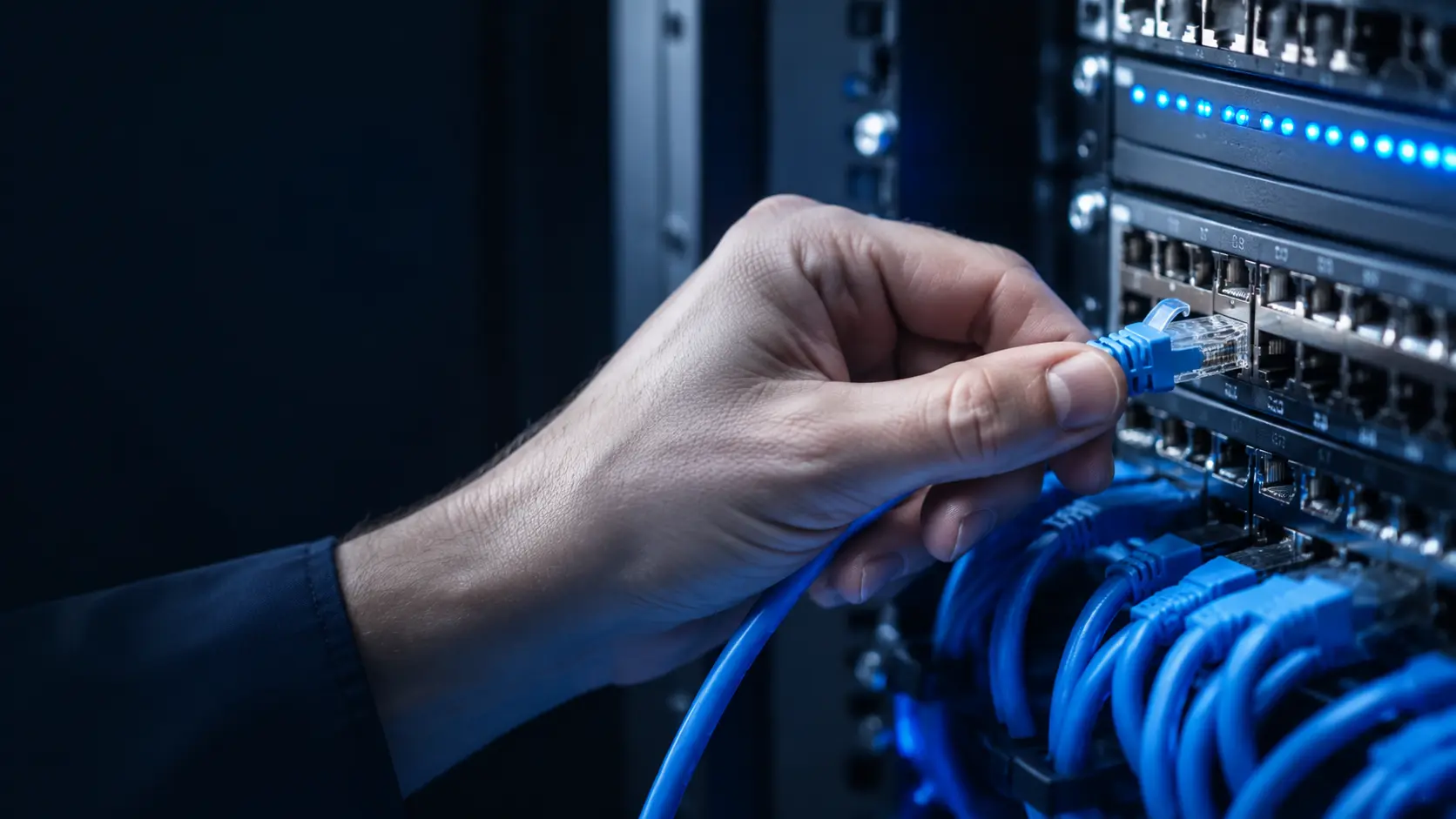 Business network cabling and communications infrastructure in Bolton