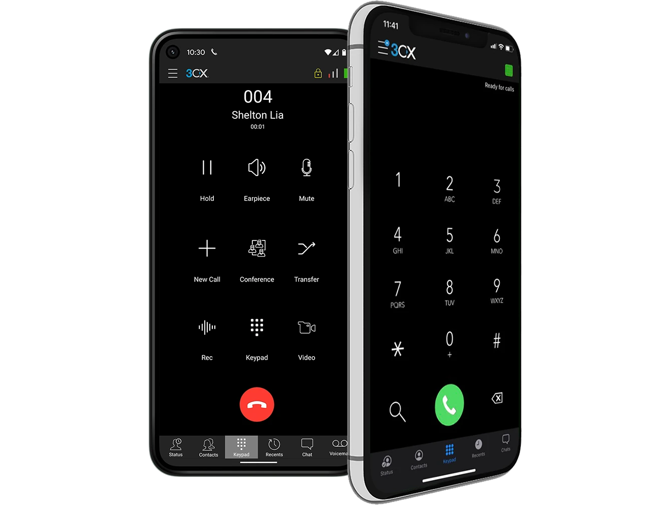 3CX mobile app on iPhone and Android